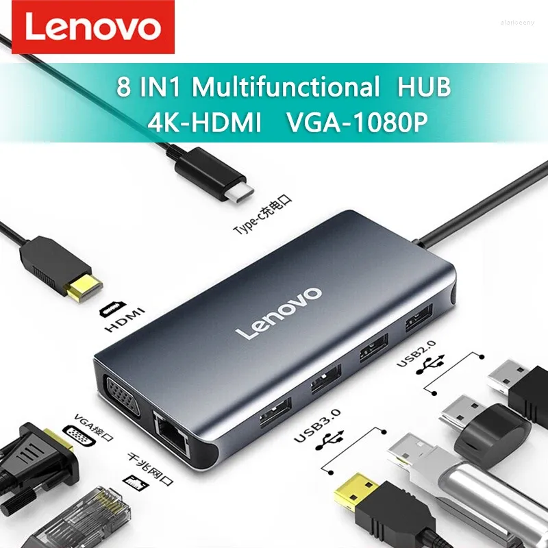 Lenovo USB C Hub-typ till multi USB3.0 HDMI Adapter Dock för Microsoft Surface Pro 8 7 X Go 3 2 Book USB-C Splitterport