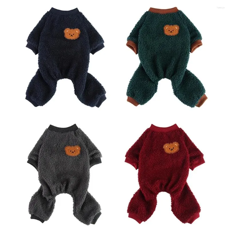 Hondenkleding Warme pyjama's Dierenkleding voor kleine middelgrote rassen Viervoetige jumpsuit Kostuum Herfst Winter XS-XL