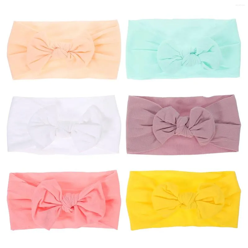 Bandanas Baby Headband Kids Girl Headbands Bow Hair Accessories Infant Stretchy Toddler Nylon Hairbands Tie