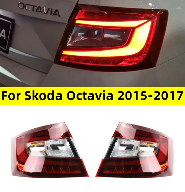 Luci posteriori per auto per Skoda Octavia 20 15-20 17 Lampada di coda Indicatore di direzione Sostituzione luce freno retromarcia posteriore