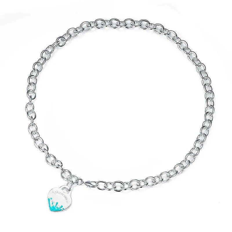 t Collar familiar para mujer, cadena larga y gruesa, colgante en forma de corazón de alta joyería a la moda