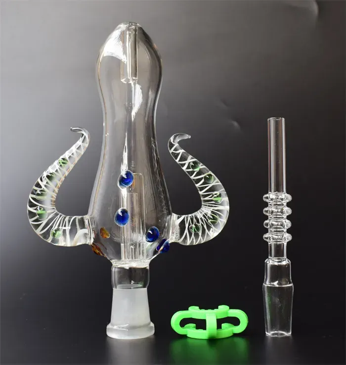 5.0 NC Set Octopus Design 14mm NC Kit with titanium nail mini Glass Water Pipes Bong