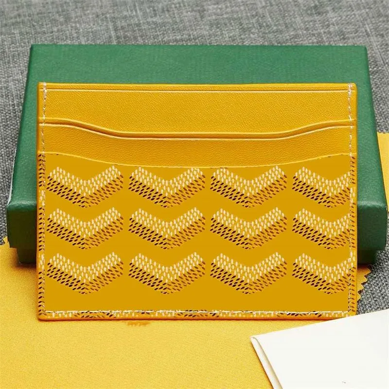 Designer korthållare mynt handväska kvinnor plånbok lyx mini korthållare toppkvalitet plånböcker flera väskor gul läder mini plånbok för män klassisk modekort väska
