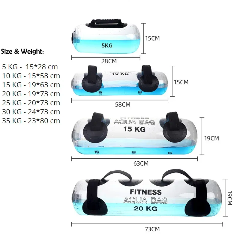 Boksen gewichtheffen tas home fitness aqua tassen 5kg 15 kg/25 kg 35 kg water power tas gewichtheffen apparatuur body bouwgym sporttas