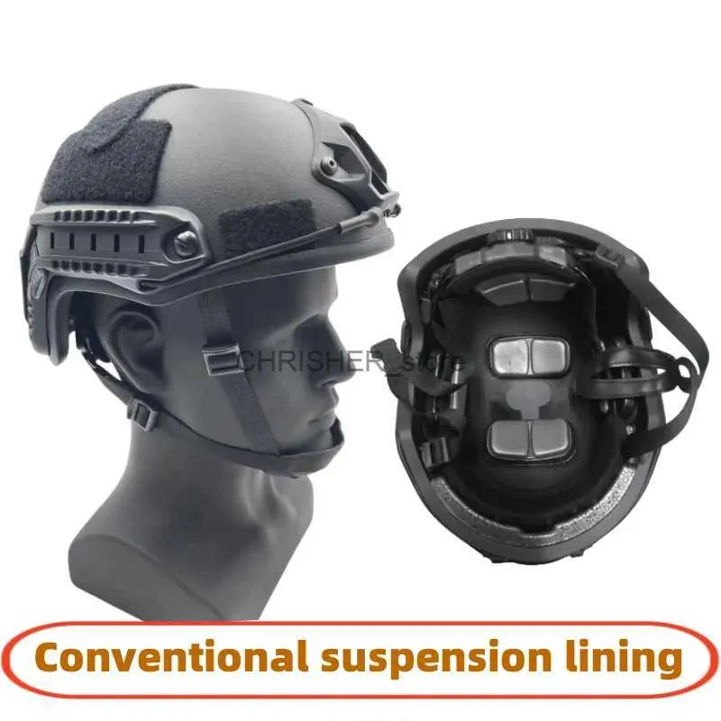 Caschi tattici Casco balistico tattico FAST Casco balistico tattico Kevla di alta qualità Casco tattico balistico ACH High Cut NIJ IIIAL2402