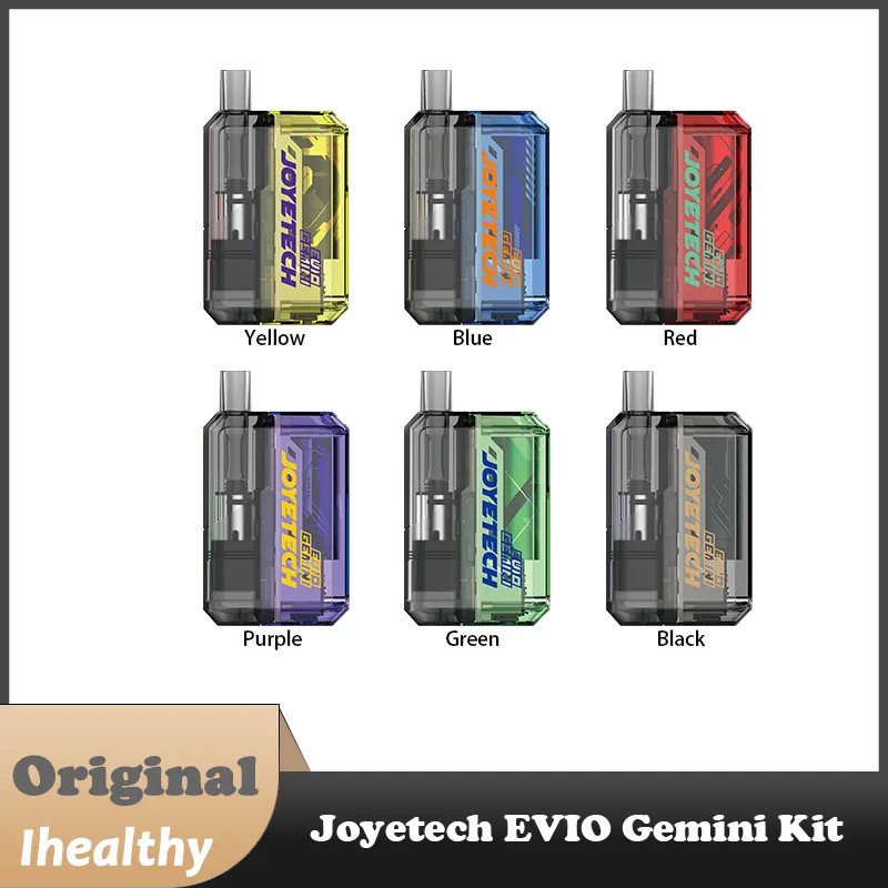 JoyeTech Evio Gemini Kit Inbyggt 650mAh Batteri 6.5 ml kapacitet kommer med 1,0Ω mesh spolar enkel magnetanslutning