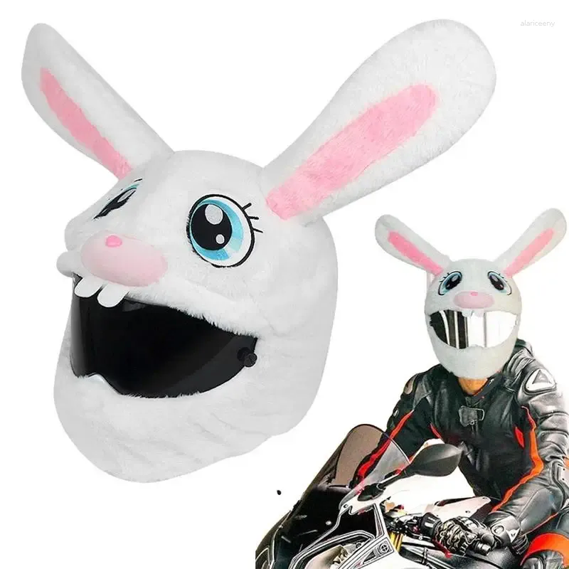 Capacetes de motocicletas capa de capacete engraçado desenho animado tampas de rosto completo de coelho / moto de cabra Chapesar para acessório de moto