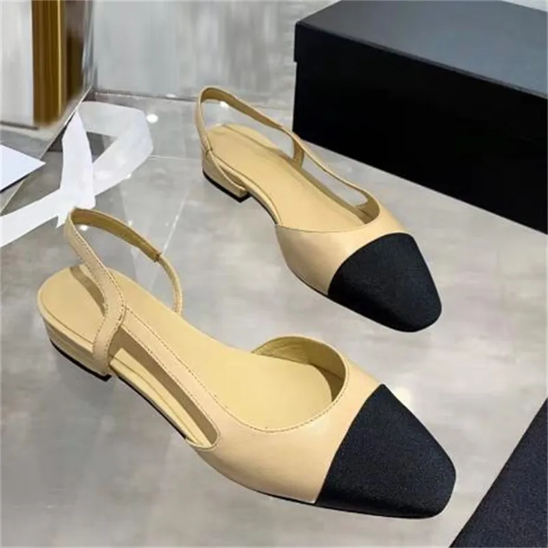 A10 designer novos designers sandálias canal slides sapatos marca de moda pequena fragrância cor combinando francês grosso mulheres saltos altos com caixa