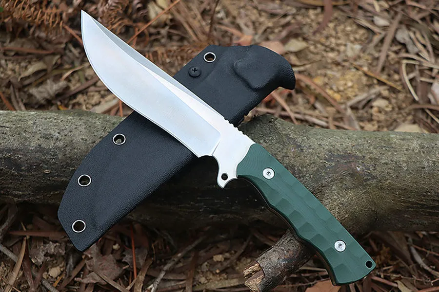 Speciale aanbieding A2288 Recht mes D2 Satijn Drop Point-mes Volledige tang G10-handvat Outdoor Kamperen Wandelen Jacht Survival Tactische messen met Kydex