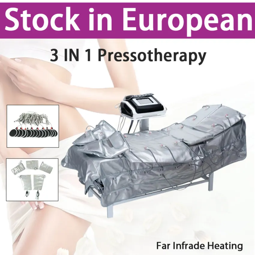 3-in-1 lichaam afslanken infrarood luchtdruk pak lymfedrainage massager pressotherapie machine presoterapia ems vetverbranding pak voor salon spa gebruik299