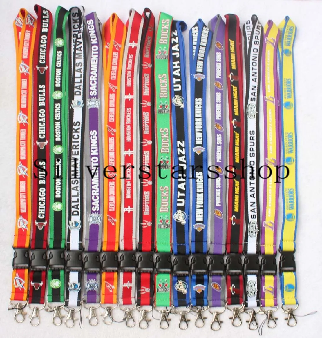 أنماط مختلفة من فرق كرة السلة areoptionalBasketball Team Sports Lanyard قابلة للفصل مع حامل شارة ID Clip New1951383