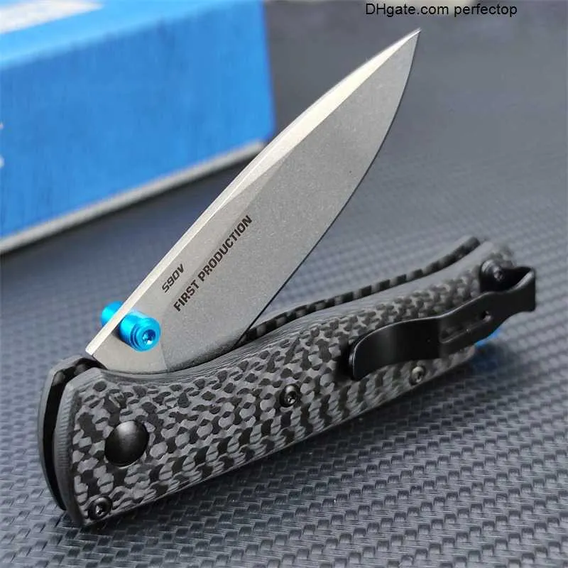 Hot Sale BM 533/535s Mini Bugout Folding Knife S90V/S35V Blade Carbon Fiber Handles Outdoor Camping Hunting Pocket Tactical Knives BM 551 940 9400 537 535 15080 3300