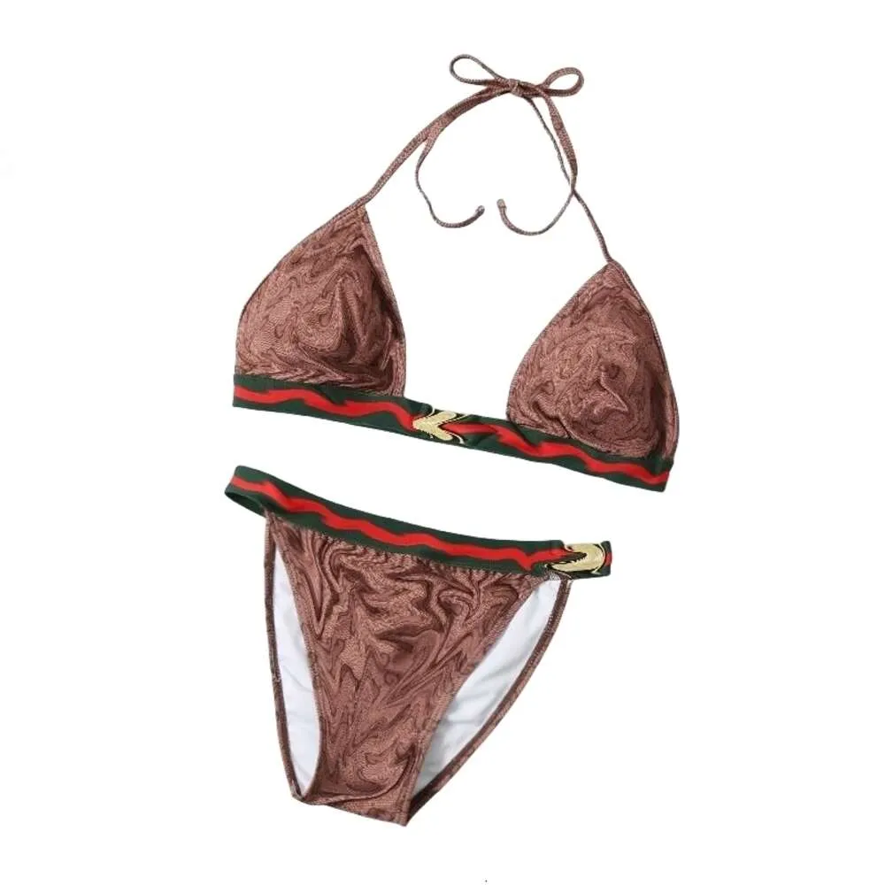 Bikini-Designer G, Luxus-Mode für Damen, Damen-Bademode, sexy Bikini-Badeanzug für superkleine Brust, Dreieck-Frühlings-Badeanzug