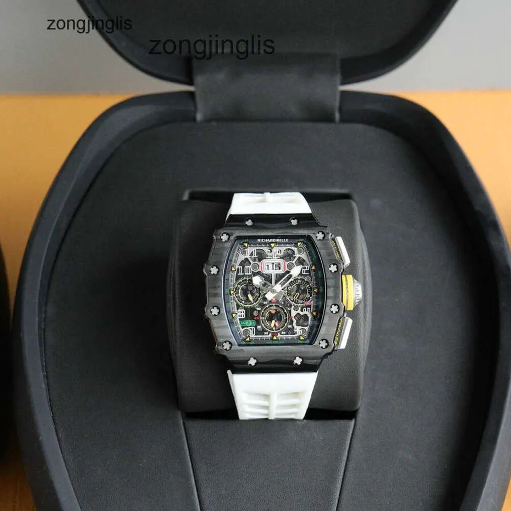 Richard Mille RM11 03 Men s Luxury Fashion Watch with Black Bezel Waterproof High End Quality