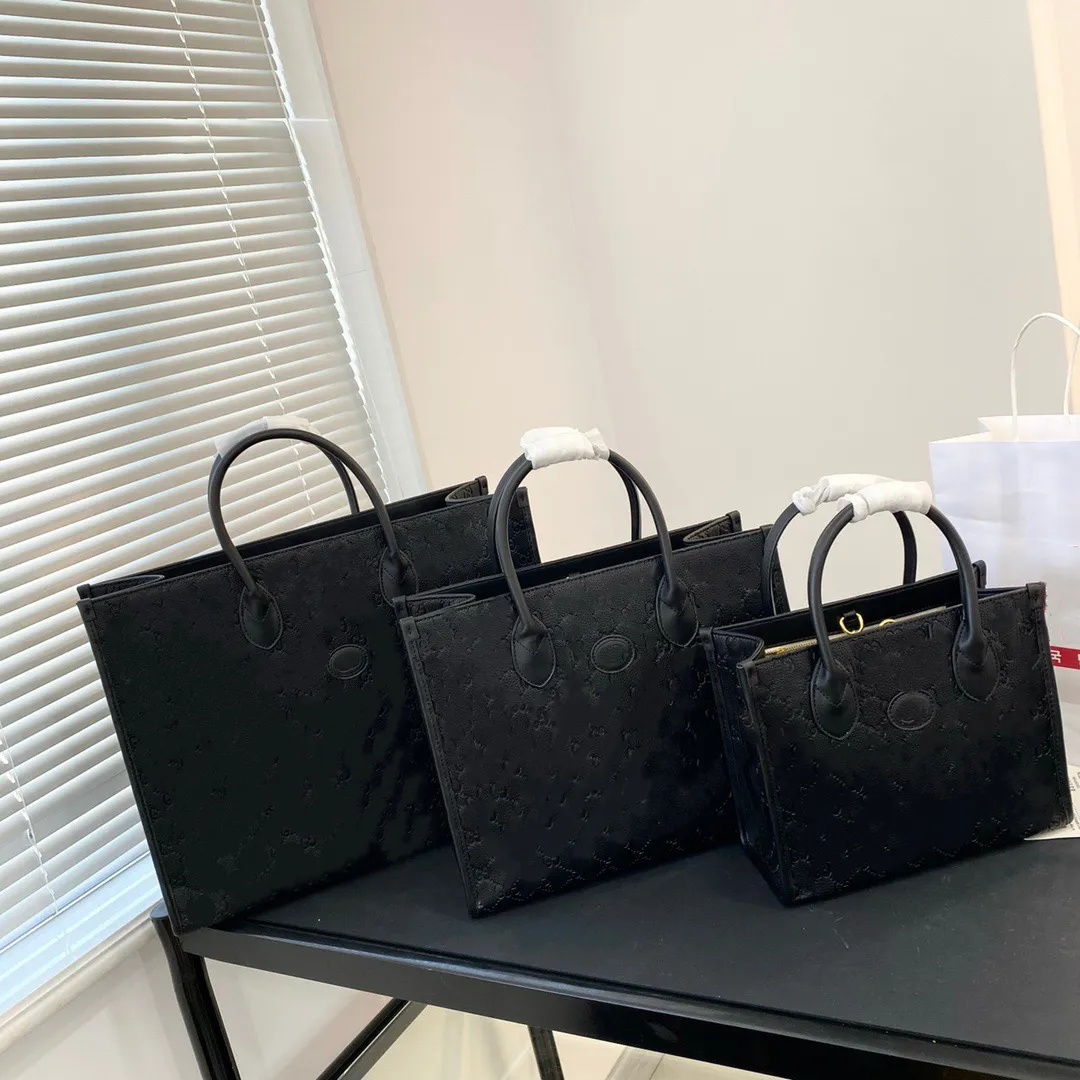 Handbag tote bag Retro series logo interlocking micro label large capacity leather dual color bag for both men and women, same for couples