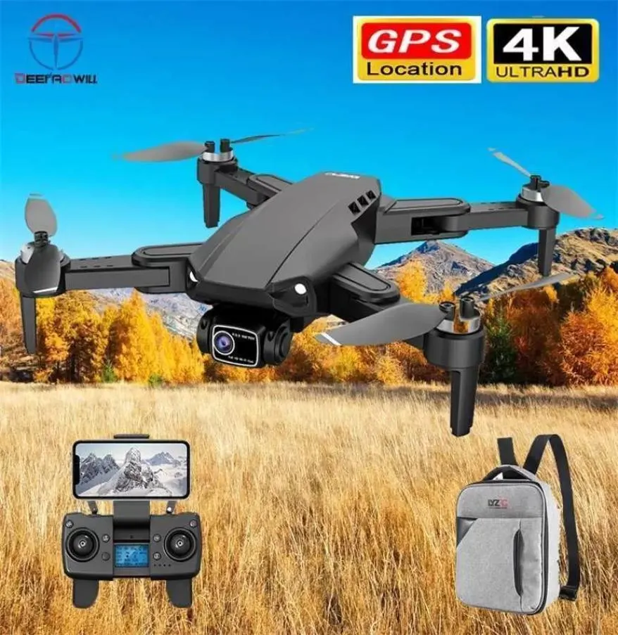 L900 Pro GPS DRONE 4K HDデュアルカメラプロフェッションヘリコプターFPV DRON折りたたみ可能なRC Quadcopter 5G WiFi Brushless Motor Drones5777616