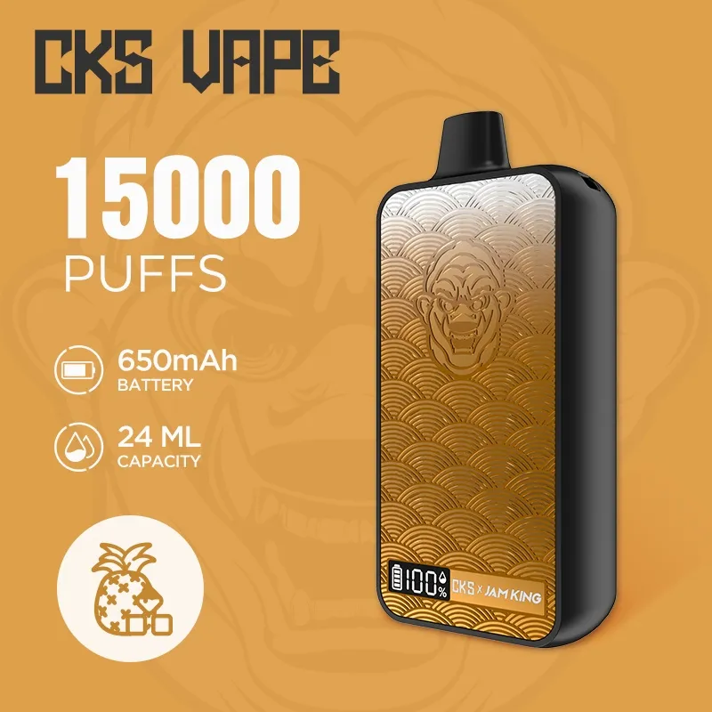 EU Vape Razz Bar Puff 15000 Jam King 24 ml Pod E Écran de cigarette 12 saveurs 2% 3% 5% Niveau Nic Bobine de maille rechargeable Batterie 650mAh vs Tornado Vape Puff 9000 7000