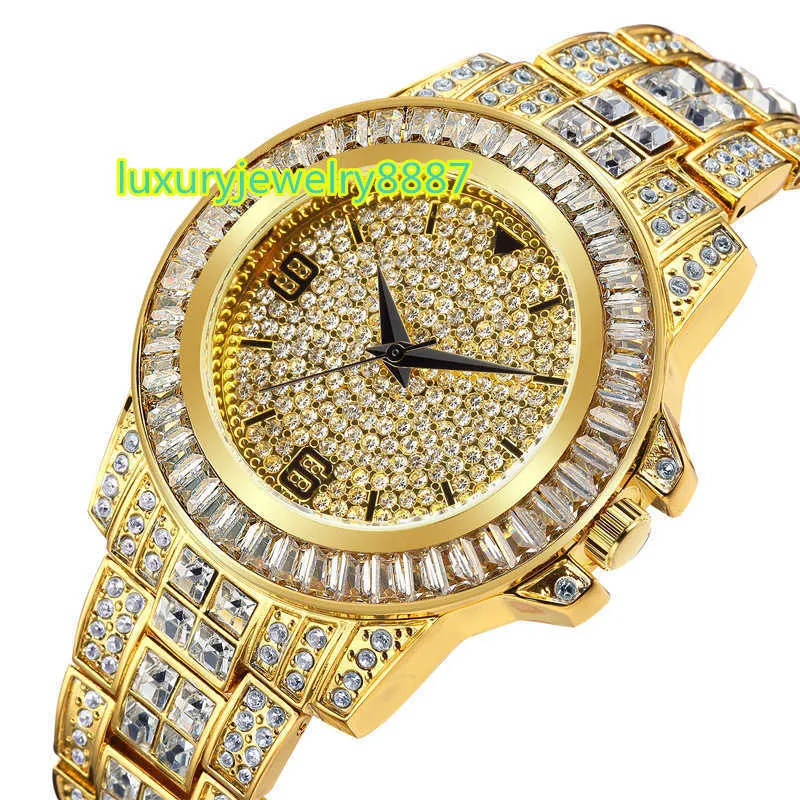 Met Diamanten Ingelegde Zilveren Horloge Zakelijke Luxe Kettinghorloges Voor Mannen 2023 Nieuwste Roestvrij Stalen Horlogeketting Armband Voor Heren