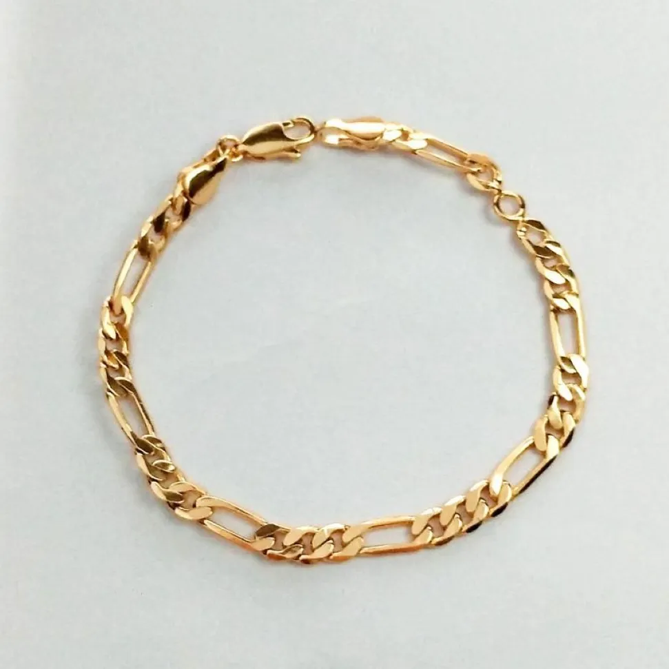Łańcuch Link 16 cm złota Baby Bracelets Link Bransoletka dla dzieci BEBE Toddler Prezent Biżuteria Pulseras Bracciali Armband Braclet B0810183D