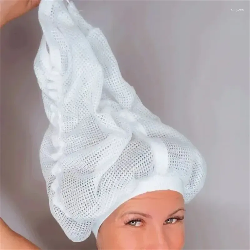 Toalha net plopping boné para secar cabelo encaracolado ajustável bonnet secador de banho rápido chapéus senhora turbante