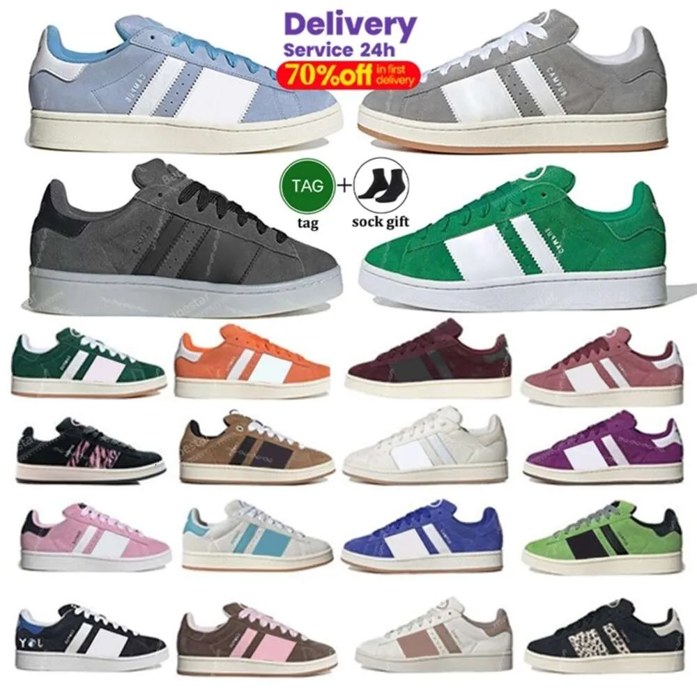 Campus 00s Suede Shoes Mens Casual shoes sneakers bold Pink Glow Pulse Mint Core Black White Solar Super Pop Pink Almost Yellow Women Sports Triners