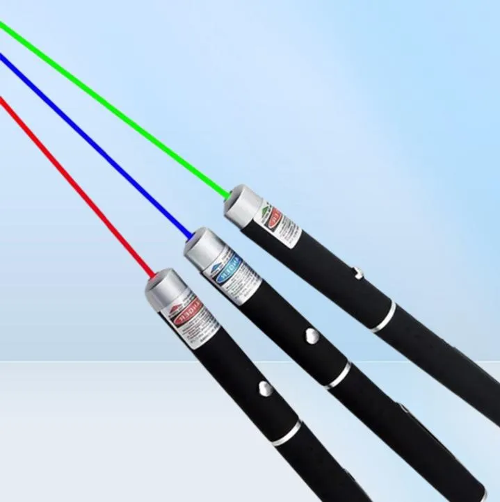 Hoge kwaliteit Laser Pointer Laserprojectie Onderwijs Demonstratie Pen Nacht Kinderen Speelgoed Rood Groen Paars Driekleuren Tool Kit7067516