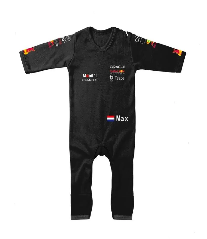 Seizoen F1 Rode Rompertjes Team Kids Baby Jumpsuit Outdoor Indoor Bull Boy Girl Kruippak6627071