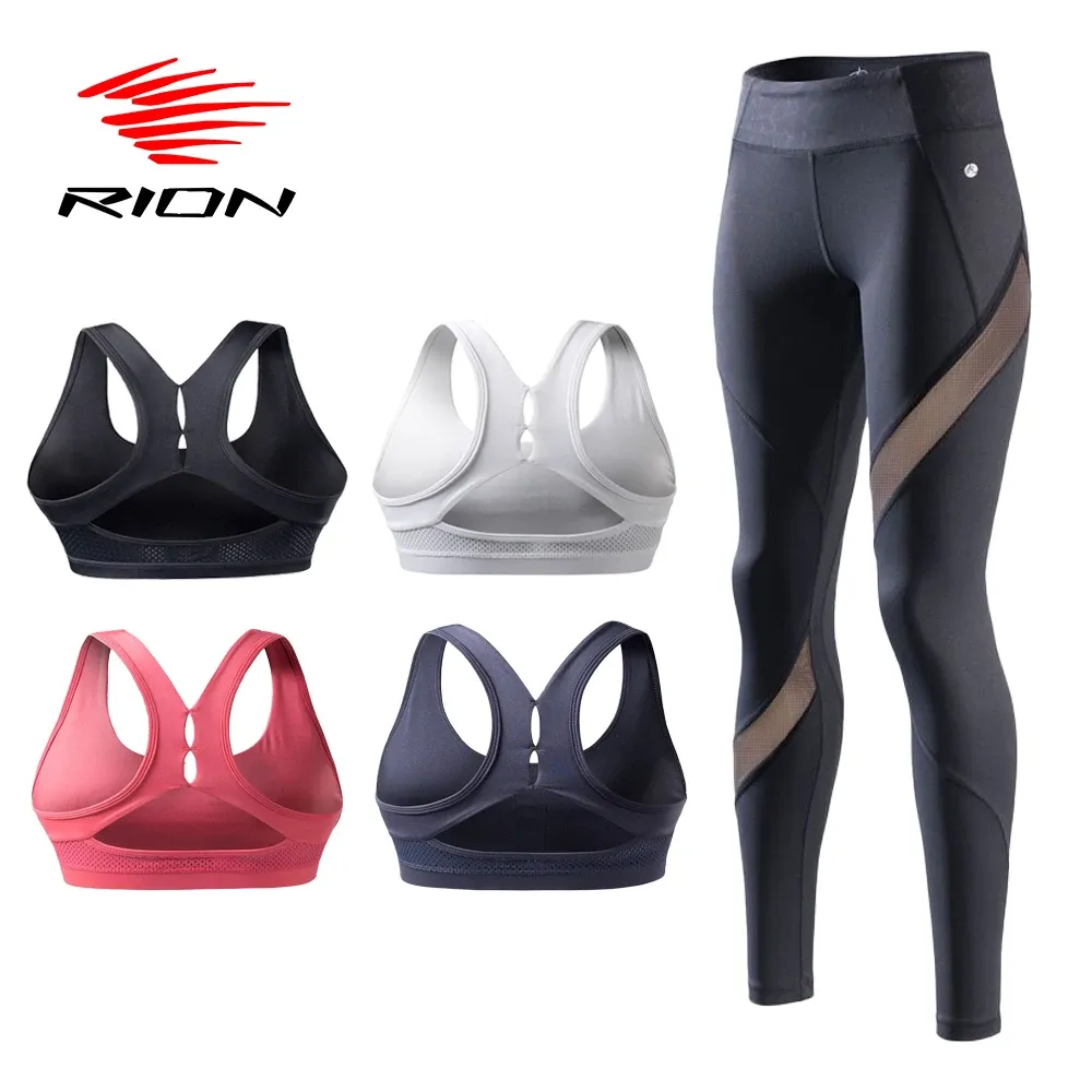 Kleding Rion Dames trainingspak Tweedelige set Yogasets Kleding Sportkleding Pak voor Fiess Gymkleding Hoge taille Legging Sportpakken