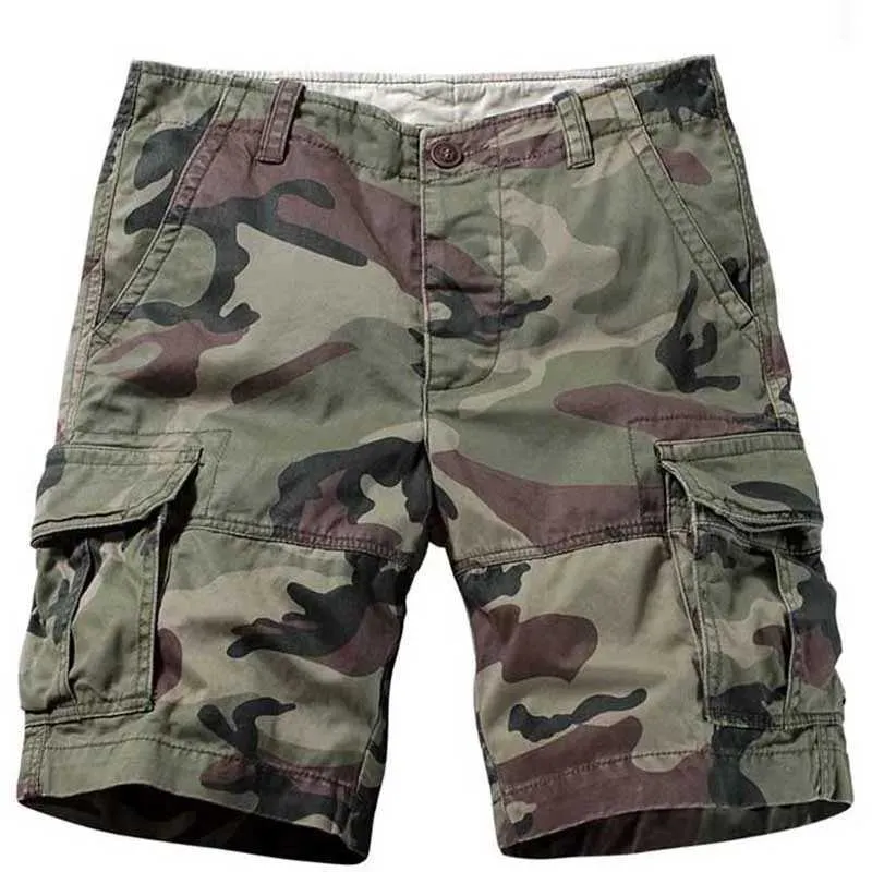 Herren-Shorts, modische Camouflage-Shorts, lässige Baumwoll-Shorts im Militär-Stil, Militär-Shorts, Sommer-Herrenbekleidung J240228
