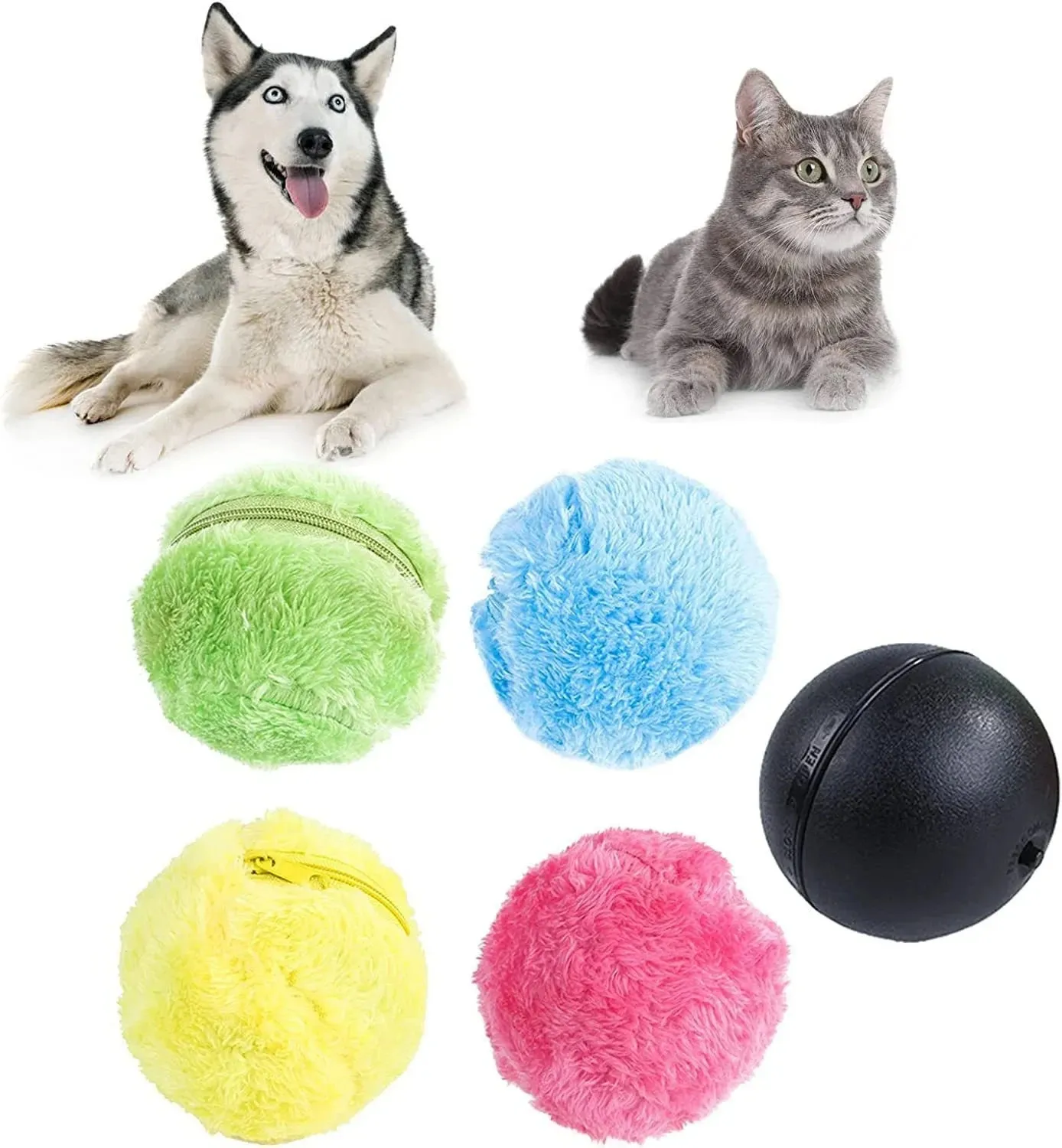 Smart Cat Toys Chew Plush Toy Electric Automatic Rolling Ball Interactive Toys For Cats Dogs Teddy Spela Relax Cat Accessories 240226