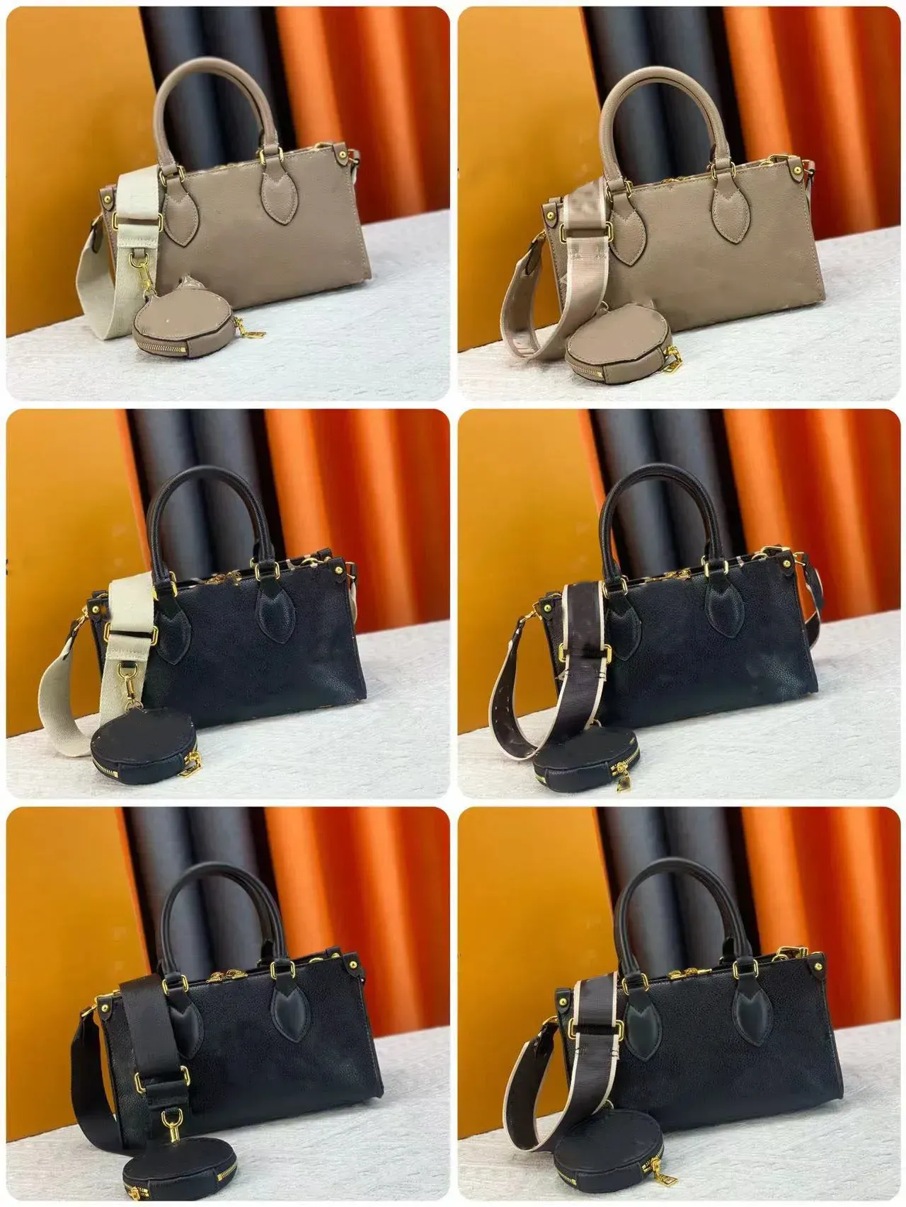 2023 NEUE hochwertige Mode-Klassiker-Taschenhandtasche Damen-Handtaschen aus Leder Damen-Umhängetasche VINTAGE Clutch Tote Schulterprägung Messenger-Taschen