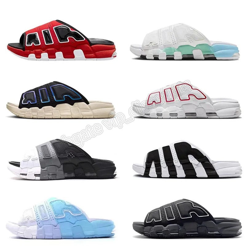 Najwyższej jakości Uptempos Pippen Designer Sandały Więcej slajdów mężczyźni kobiety swobodne kapcie czarne czerwone czerwone sportowcy Scottie Sipper Sandle Outdoor Beach Sliders 36-45