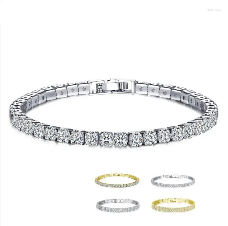 Link Bracelets Rows Full Spring Crystal From Austrian Fashion Ladies Bracelet Gifts Christmas