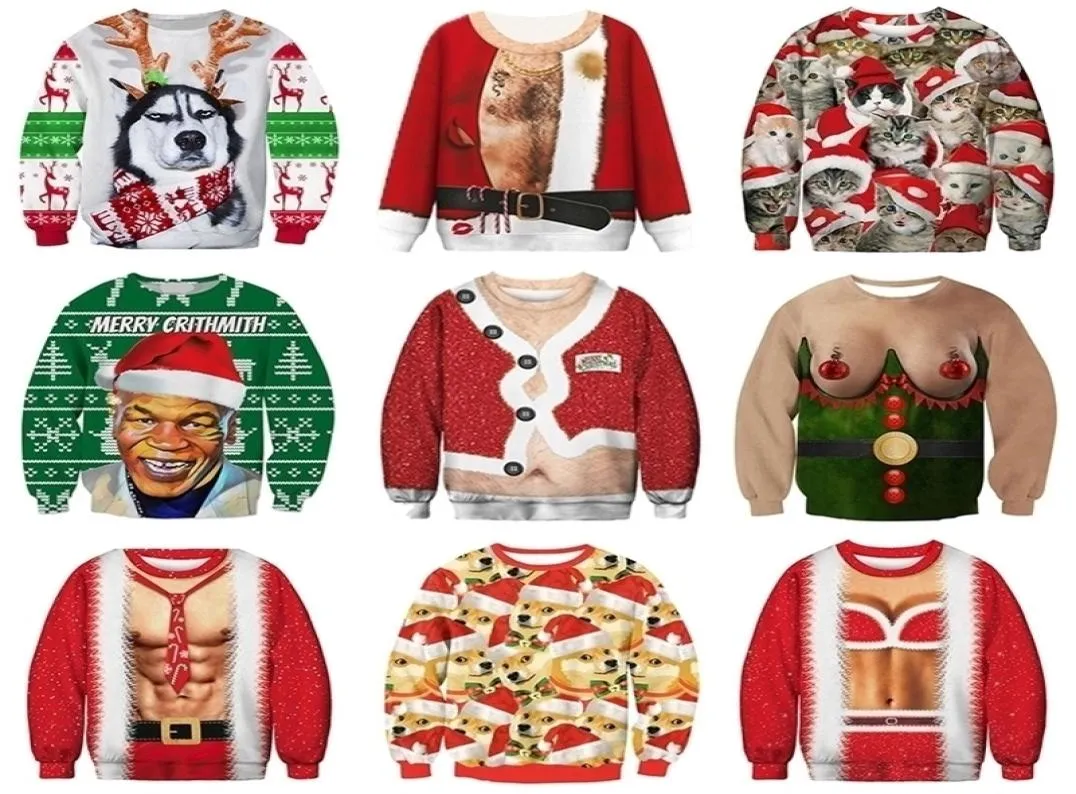 Camisinho de Natal engraçado Homens Mulheres Mulheres Feias de Natal para Férias