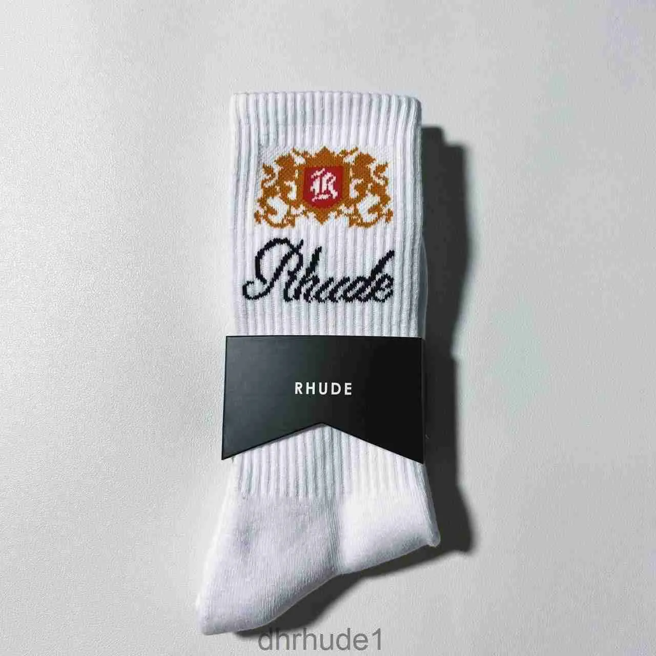 Rhude Socks Designeral Socks for Mens Womens Luksusowe wysokiej jakości pończochy moda reprezentuje klasyczny bawełniany wygodny wypuszczenie w powietrzu Absorb Batte