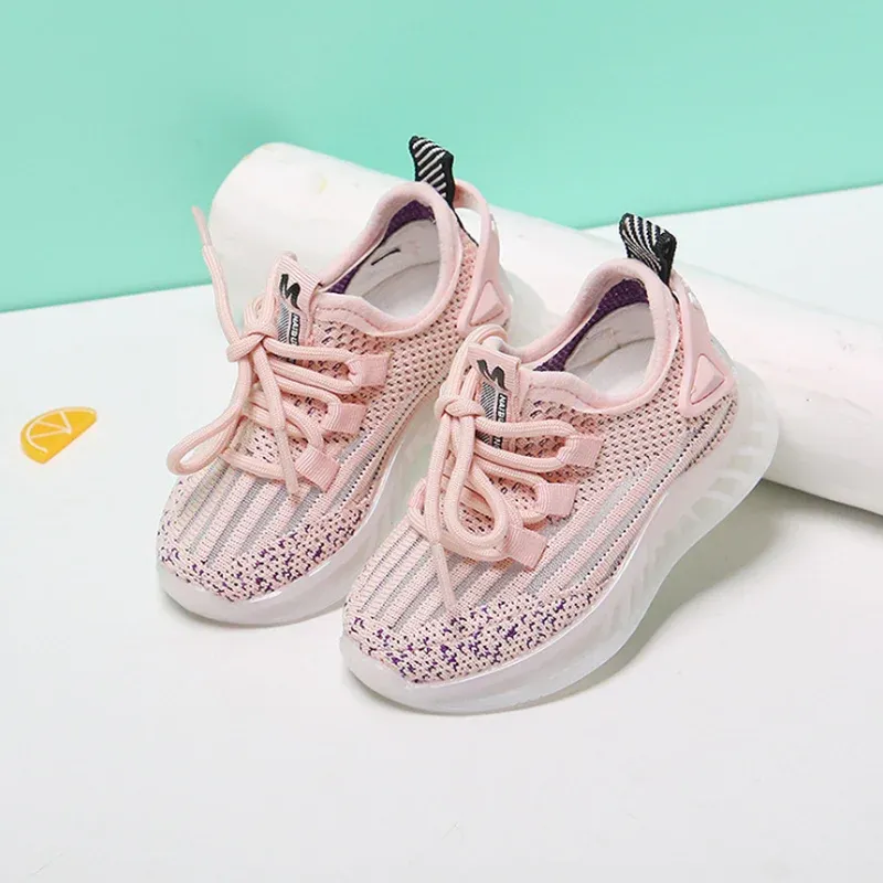 Outdoor AOGT 2021 Spring Baby Shoes For Girl Boy Soft Comfortable Infant Casual Shoes Knitting Breathable Nonslip Kid Sneakers