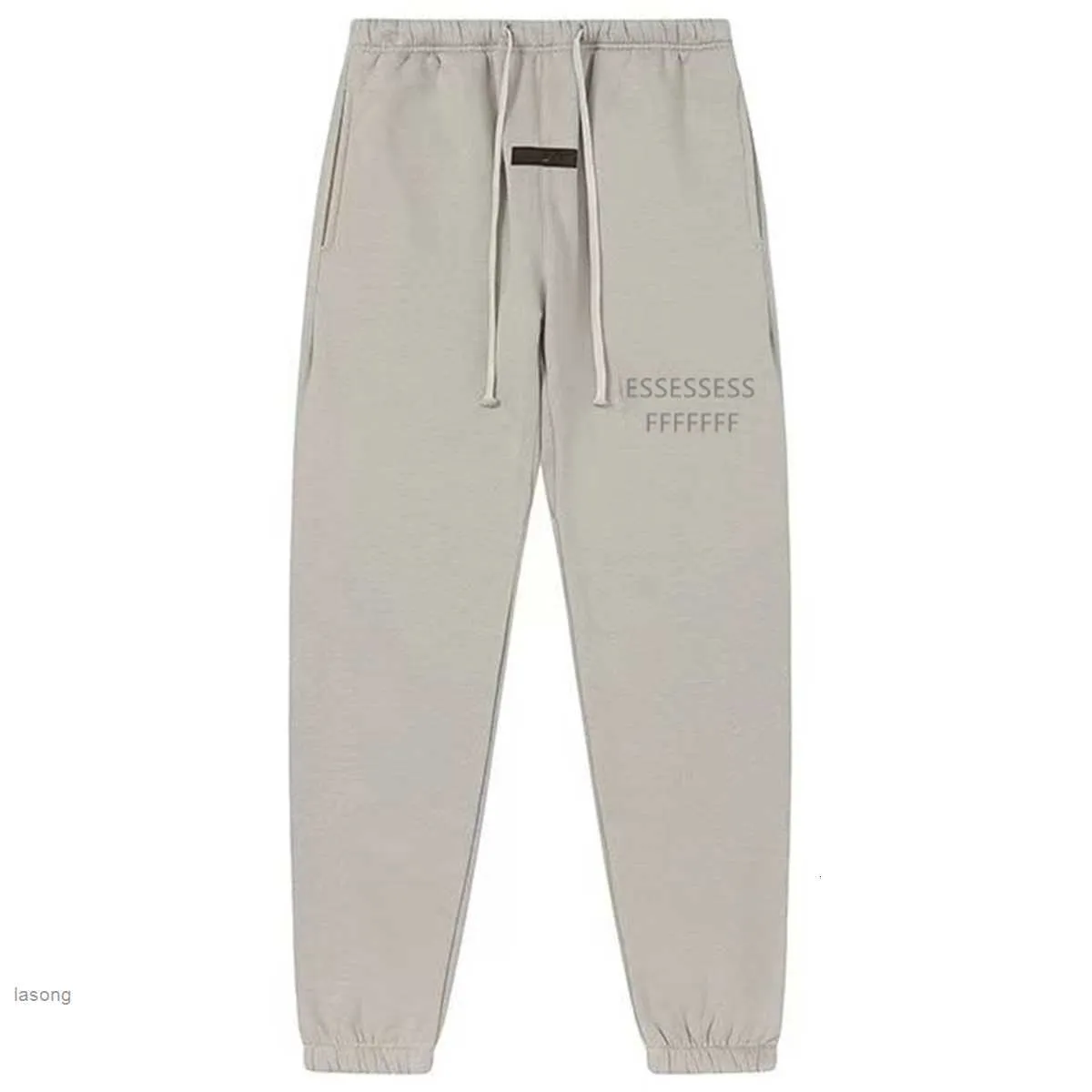 Men Essentialspants Fleece Sweatpants Double Line Drawstring Pants Couple Hop Trousers Side Seam Pockets Light Loose High Street Pantsjk8e