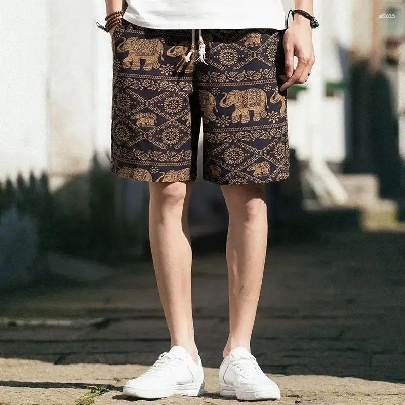 Men's Shorts Male Short Pants Graphic Anime Blue Floral Board Fashion Baggy Cotton Summer Personalizate With Ice Xl Y2k In Bulk