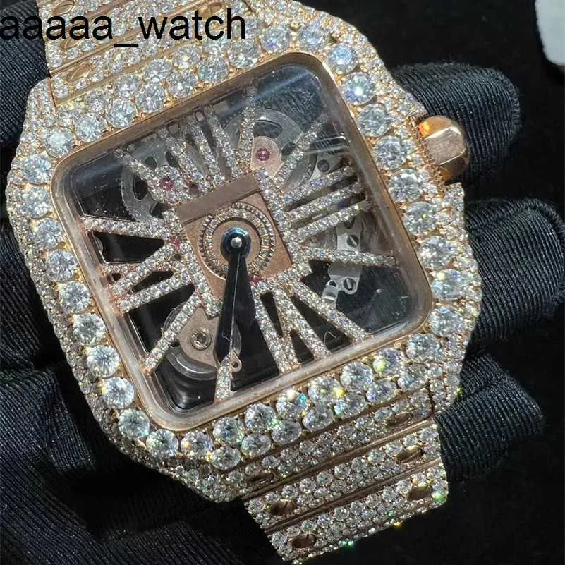 3 Carters Diamonds Watch Styles Squelette Vvs Moissanite Iced Out Montre-bracelet Pass Test Eta Luxe Sapphire Montres Or Rose Automatique Iced Out Montres cy