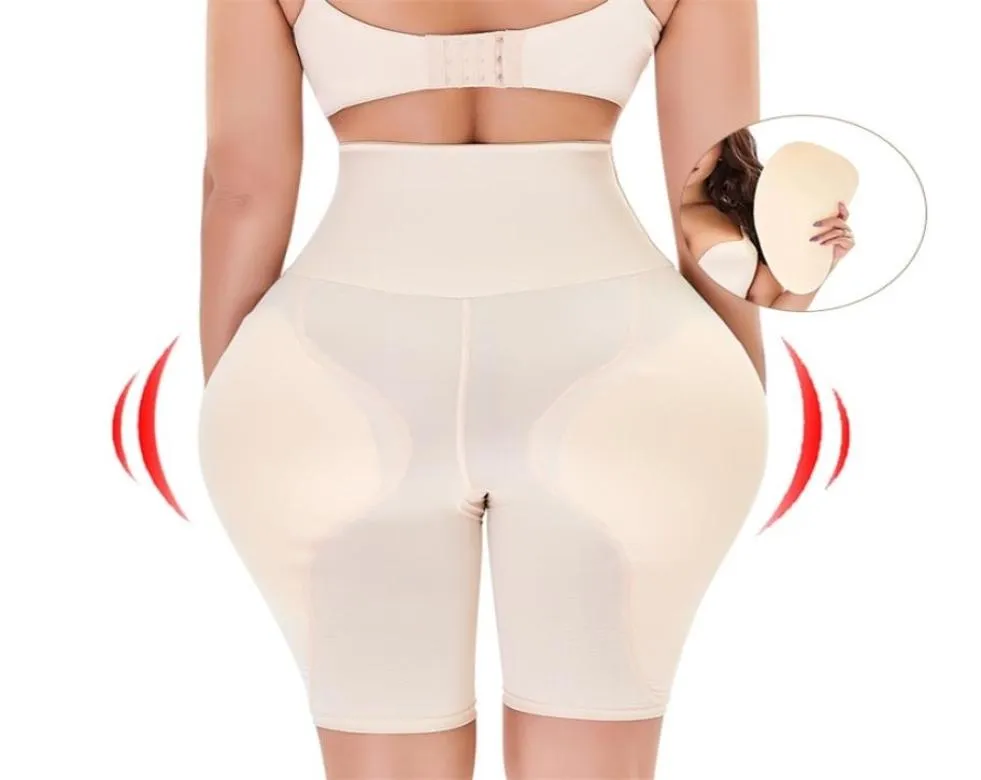 Booty Butt Lifter High midjetränare Lårkvinnor Shapewear sömlösa trosor Push Up Ass Lift Hips Pads Faja Shaper Padding Pants 24548360