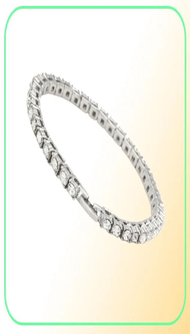 Nowy przylot luksusowy kryształowy bransoletka tenisowa złota srebrna kolor Braclet dla kobiet dziewczęta impreza