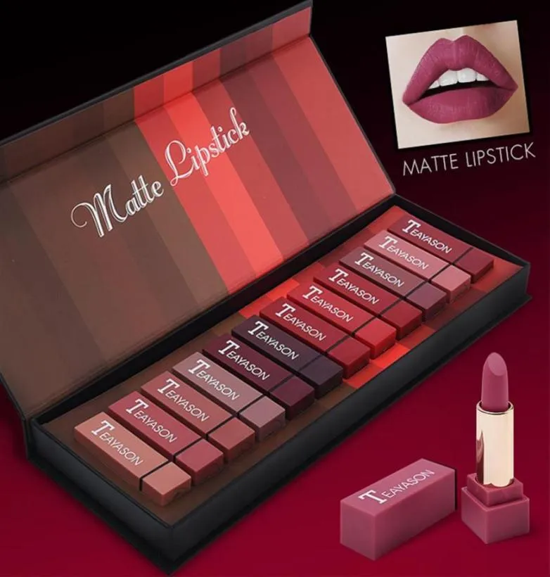 Women039s Fashion 12pcs Ultra Velvet Matte Lipstick Set Sexy Lipstick Waterproof Long Lasting Lips Contour Beauty Cosmetic Kit35407437