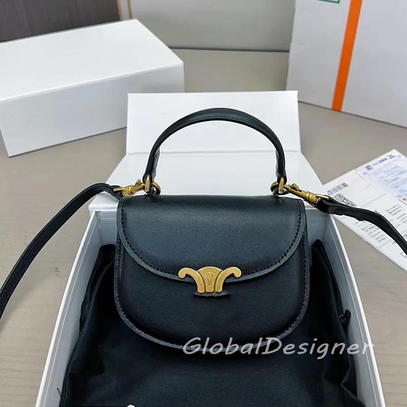 Top mirror quality Mini teen Besace saddle bag Envelope bags shoulder bags Box Leather women fashion Classic handbags classic clutch Hobo box purse With box