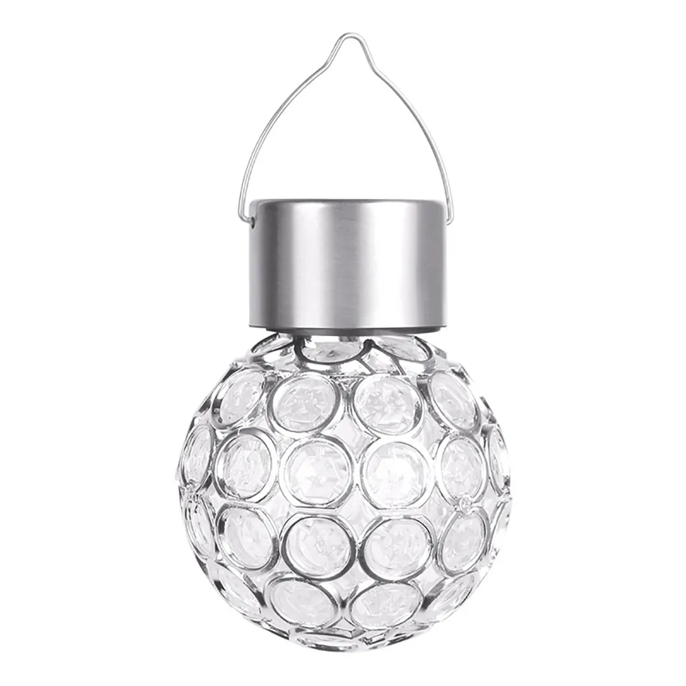 Solar LED Hanging Light Lantern Waterproof Hollow Out Ball Lamp for Outdoor Garden Yard Patio decoration Holiday Solar Light