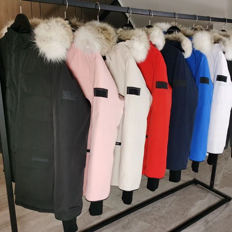 Kanadische Designer-Daunenjacken für Herren und Damen, winterwarme Baumwolle, luxuriöse flauschige Damenjacken, winddichte Paare, verdickte warme Jacken