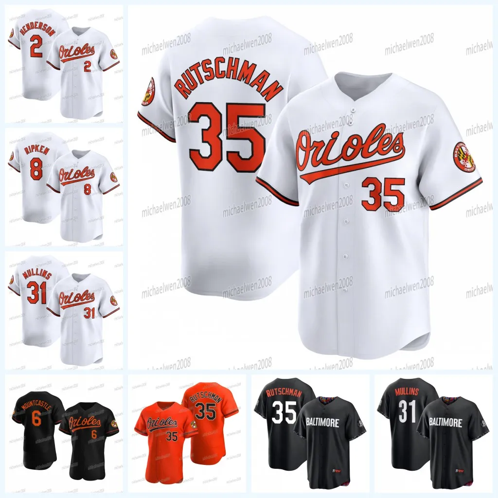 35 Adley Rutschman 2024 Orioles Jersey Gunnar Henderson Cal Ripken Jr. Bautista Corbin Burnes Anthony Santander Cedric Mullins Mountcastle Rodriguez