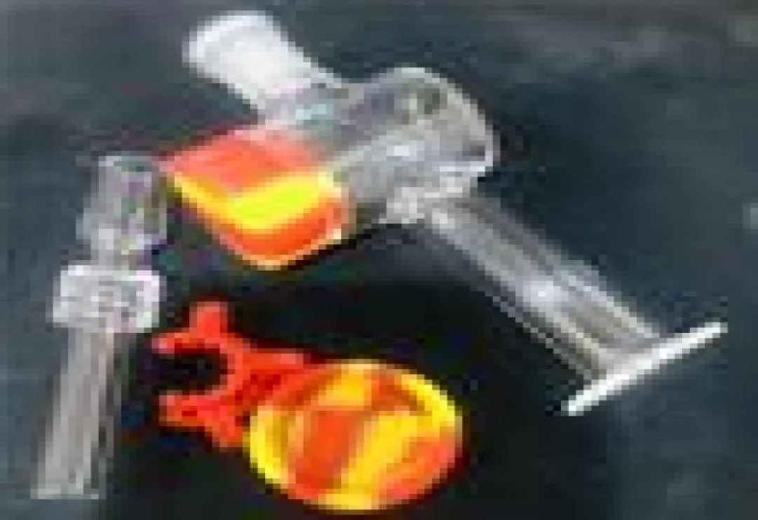 Tuyaux d'eau en verre fumant des narguilés Bongs avec des pointes de quartz de 14mm Keck Clip Kit de récupération de récipient en silicone Dab Tool330N6654807