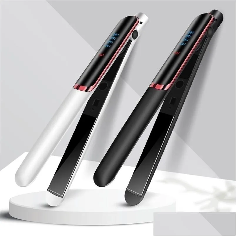 Hair Straighteners Negative Ion Ceramic Flat Iron 2 In 1 Fast Straight Curling Professional Curl 220922 Drop Delivery Dhamz