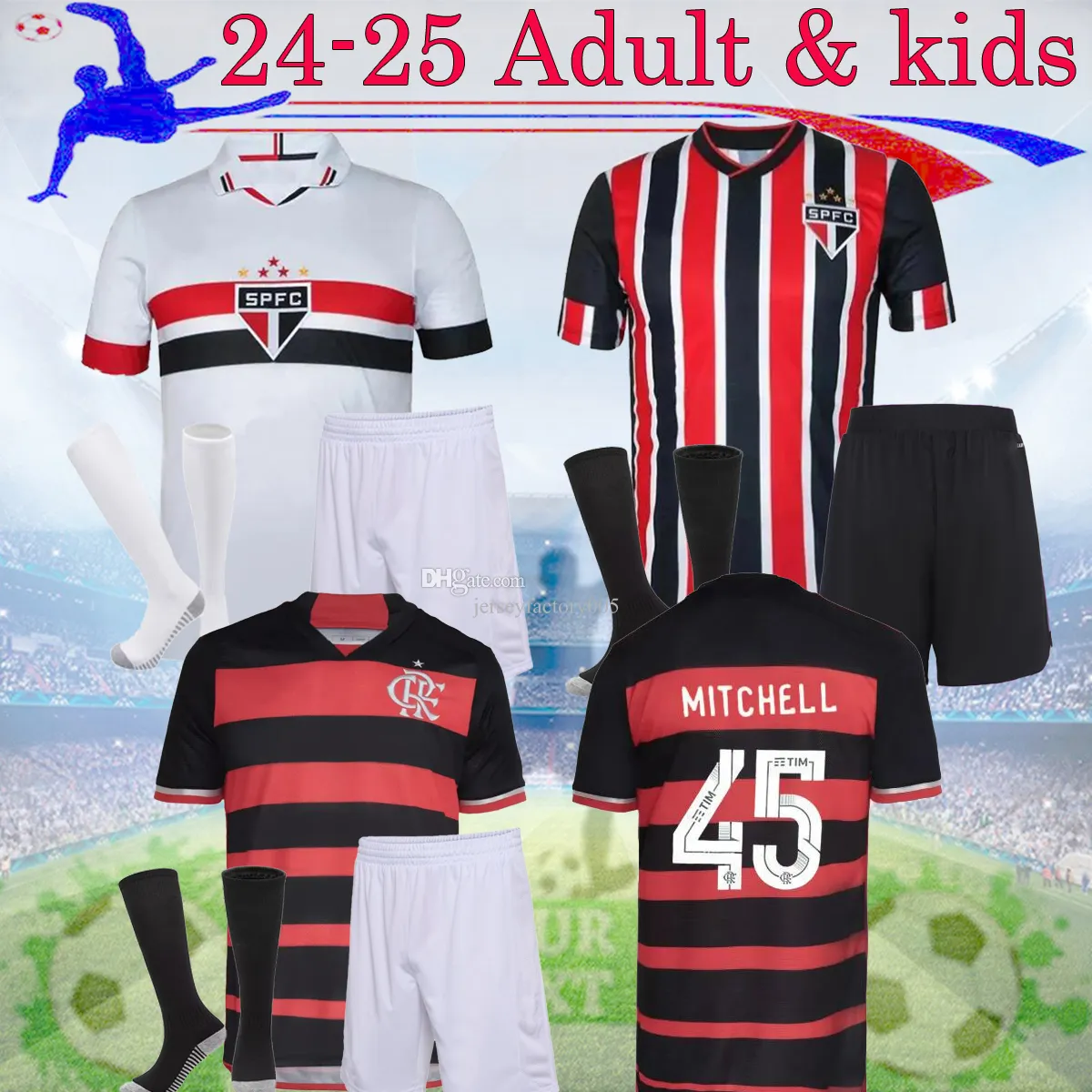 24 25 Sao Paulo fc soccer jerseys LUCIANO 2024 2025 Flamengo BARBOSA PEDRO kids kit Arboleda Rafinha Calleri ALISSON PABLO MAIA pele eterno home football shirt