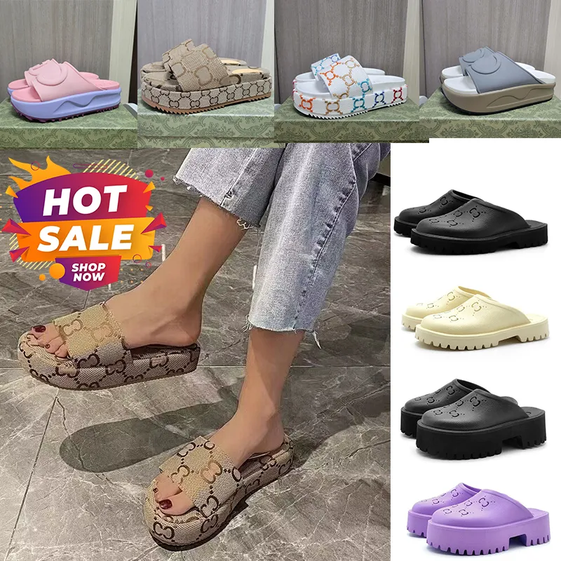 Sandali firmati Sandali da donna Sandali con tacco da piscina Tessuto di cotone Paglia Pantofole casual per la primavera e l'autunno Pantofole da spiaggia all'aperto di alta qualità